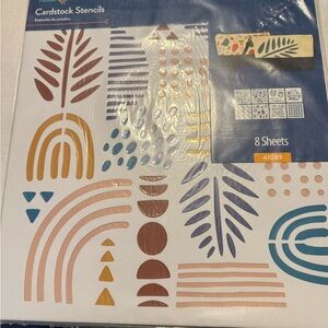 New in Packaging;  Cardstock Stencils - 8 Sheets Fast Shipping